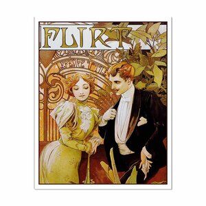 Art Print FLIRT Art Nouveau Advertisement Reprint 8"by10" Victorian Boho Theme